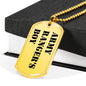 Army Ranger's Boy - 18k Gold Finished Luxury Dog Tag Necklace