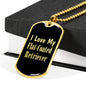 Love My Flat-Coated Retriever v2 - 18k Gold Finished Luxury Dog Tag Necklace