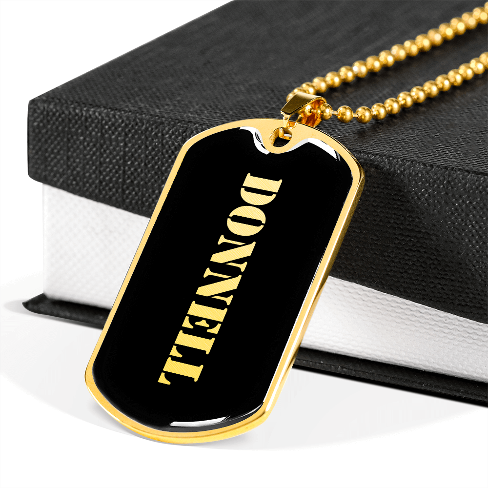 Donnell v2 - 18k Gold Finished Luxury Dog Tag Necklace