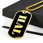 Hal v2 - 18k Gold Finished Luxury Dog Tag Necklace