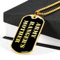 Army Ranger's Mother v2 - 18k Gold Finished Luxury Dog Tag Necklace