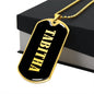 Tabitha v02 - 18k Gold Finished Luxury Dog Tag Necklace