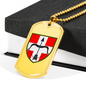 39th Air Defence Missile Regiment (Ukraine) - 18k Gold Finished Luxury Dog Tag Necklace