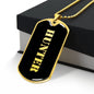 Hunter v2 - 18k Gold Finished Luxury Dog Tag Necklace