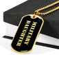 Military Daughter v2 - 18k Gold Finished Luxury Dog Tag Necklace