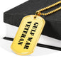 Gulf War Veteran - 18k Gold Finished Luxury Dog Tag Necklace
