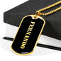 Fernando v2 - 18k Gold Finished Luxury Dog Tag Necklace