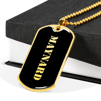 Maynard v2 - 18k Gold Finished Luxury Dog Tag Necklace