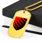 55th Artillery Brigade (Ukraine) - 18k Gold Finished Luxury Dog Tag Necklace