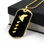 Mama Chicken With 4 Chicks v2 - 18k Gold Finished Luxury Dog Tag Necklace