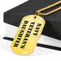 Navy Veteran's Daughter - 18k Gold Finished Luxury Dog Tag Necklace