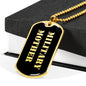Military Mother v2 - 18k Gold Finished Luxury Dog Tag Necklace