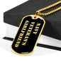 Navy Veteran's Girlfriend v2 - 18k Gold Finished Luxury Dog Tag Necklace