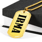 Irma v01 - 18k Gold Finished Luxury Dog Tag Necklace