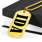 Ida v01 - 18k Gold Finished Luxury Dog Tag Necklace