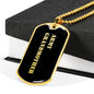 Army Grandmother v2 - 18k Gold Finished Luxury Dog Tag Necklace