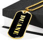 Duane v2 - 18k Gold Finished Luxury Dog Tag Necklace