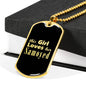 Samoyed v2 - 18k Gold Finished Luxury Dog Tag Necklace