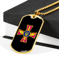 Ukrainian Air Force - 18k Gold Finished Luxury Dog Tag Necklace
