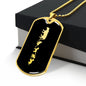 Mama Lioness With 4 Cubs v2 - 18k Gold Finished Luxury Dog Tag Necklace
