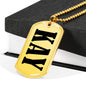 Kay v01 - 18k Gold Finished Luxury Dog Tag Necklace