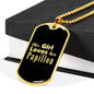 Papillon v2 - 18k Gold Finished Luxury Dog Tag Necklace
