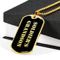 Soldier's Grandson v2 - 18k Gold Finished Luxury Dog Tag Necklace