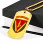 40th Artillery Brigade (Ukraine) - 18k Gold Finished Luxury Dog Tag Necklace