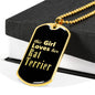 Rat Terrier v2 - 18k Gold Finished Luxury Dog Tag Necklace