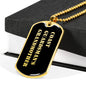 Coast Guardsman's Grandmother v2 - 18k Gold Finished Luxury Dog Tag Necklace