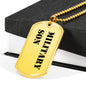 Military Son - 18k Gold Finished Luxury Dog Tag Necklace