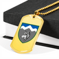 8th Mountain Assault Battalion (Ukraine) - 18k Gold Finished Luxury Dog Tag Necklace