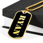 Ryan v2 - 18k Gold Finished Luxury Dog Tag Necklace