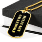 Military Grandson v2 - 18k Gold Finished Luxury Dog Tag Necklace