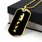 Mama Lioness With 3 Cubs v2 - 18k Gold Finished Luxury Dog Tag Necklace