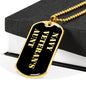 Navy Veteran's Aunt v2 - 18k Gold Finished Luxury Dog Tag Necklace