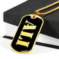 Ali v2 - 18k Gold Finished Luxury Dog Tag Necklace
