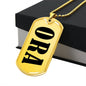 Ora v01 - 18k Gold Finished Luxury Dog Tag Necklace
