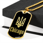 Chicago v2 - 18k Gold Finished Luxury Dog Tag Necklace