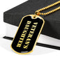 Veteran's Daughter v2 - 18k Gold Finished Luxury Dog Tag Necklace