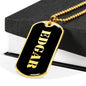Edgar v2 - 18k Gold Finished Luxury Dog Tag Necklace
