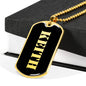 Keith v2 - 18k Gold Finished Luxury Dog Tag Necklace