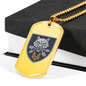 Special Operations Forces Command (Ukraine) - 18k Gold Finished Luxury Dog Tag Necklace