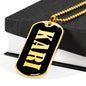 Kari v02 - 18k Gold Finished Luxury Dog Tag Necklace