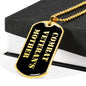 Combat Veteran's Mother v2 - 18k Gold Finished Luxury Dog Tag Necklace