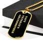 Navy Veteran's Grandmother v2 - 18k Gold Finished Luxury Dog Tag Necklace