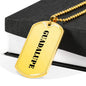 Guadalupe - 18k Gold Finished Luxury Dog Tag Necklace