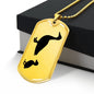 Mama Duck With 1 Duckling - 18k Gold Finished Luxury Dog Tag Necklace