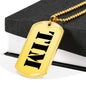 Tim - 18k Gold Finished Luxury Dog Tag Necklace