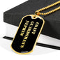 Coast Guardsman's Nephew v2 - 18k Gold Finished Luxury Dog Tag Necklace